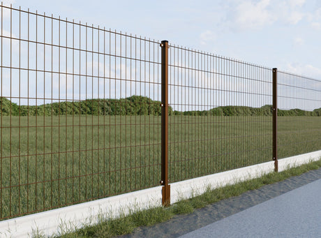 Poteau 60x40mm ZnPVC 1800mm marron