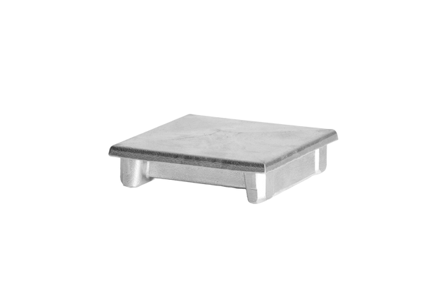 Aluminum cap post 100x100 flat - natural