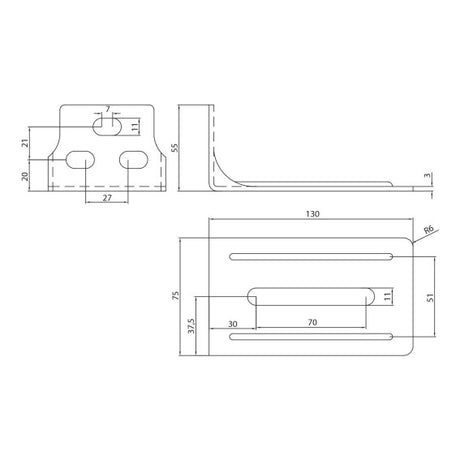 Support universel, 130x75