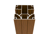 Set Aluminum Fence Post 70 × 70 mm – 6.0 m – Wood Decor GOLDEN OAK W03 – for 20 mm wide infills