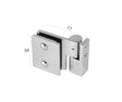 Hinge for glass shower door