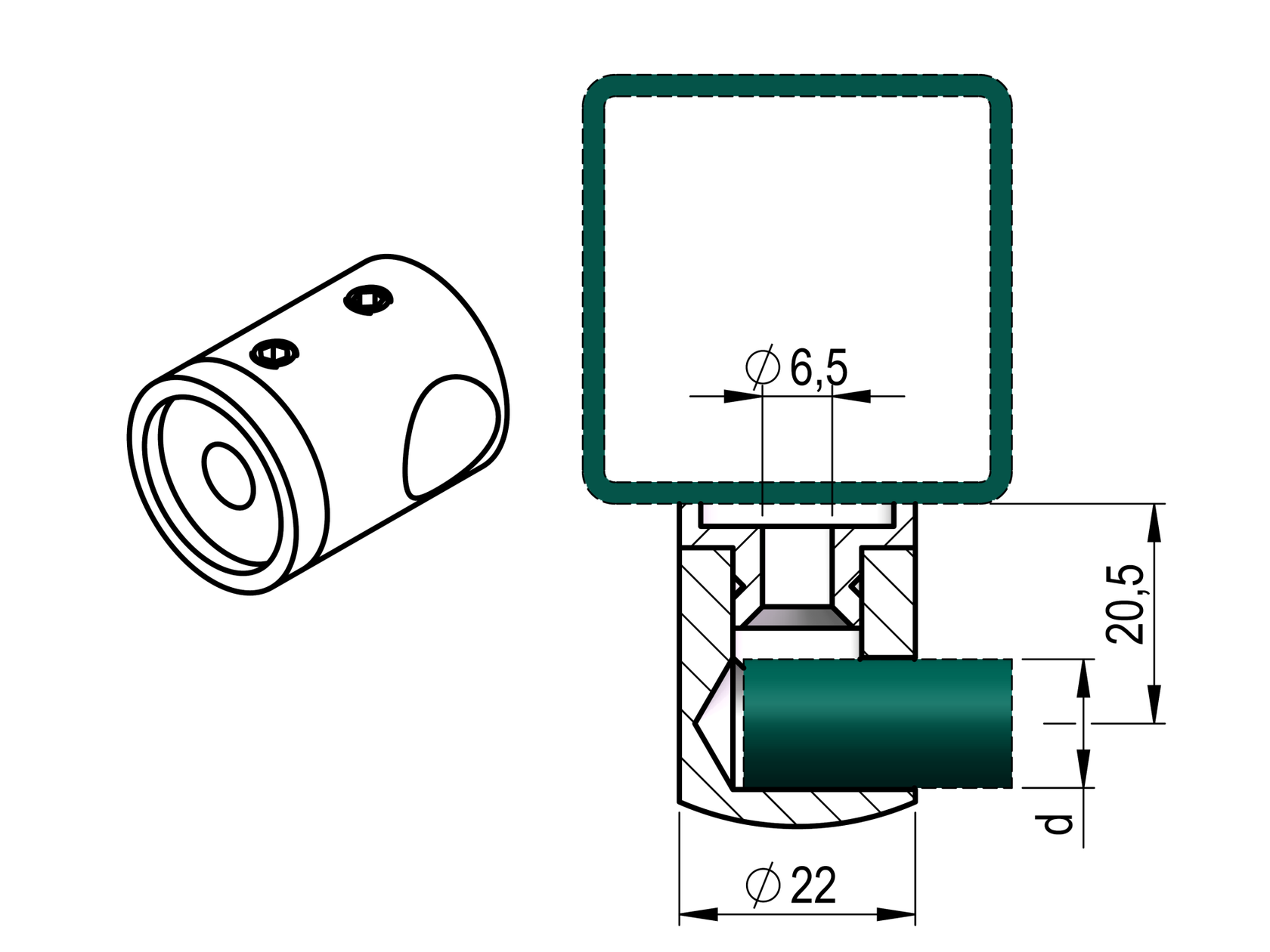 Crossbar holder right