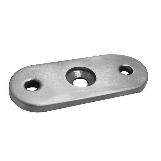 Handrail saddle - flat AISI316, 40x40x2/64x24mm