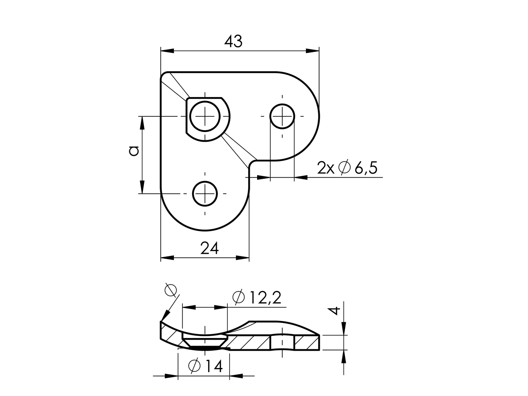Handrail saddle - tub