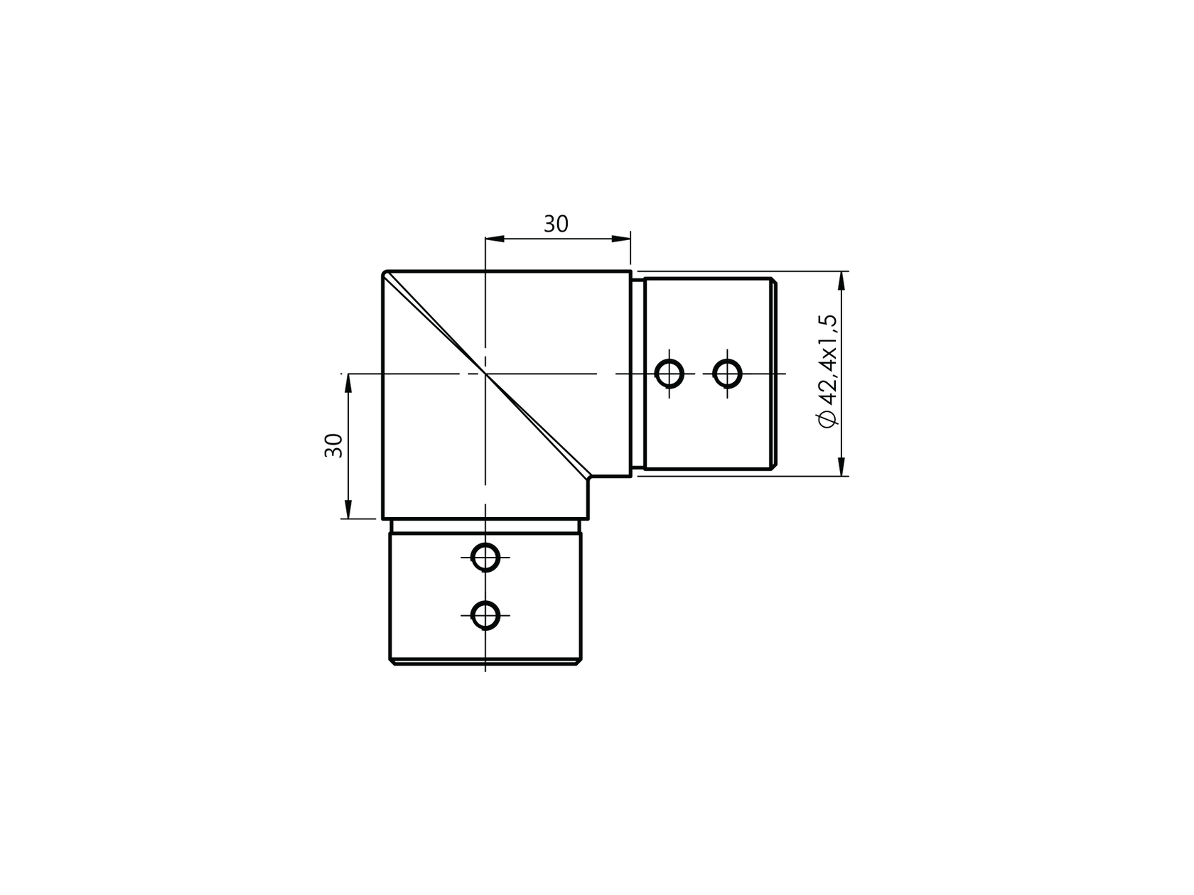 Handrail bracket - elbow