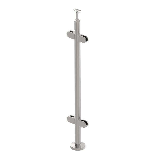 Poteau, ancrage supérieur - double face 180° AISI316