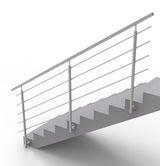 Railing AISI304, BR STAIRS AISI304, D42,4/5xd12/H1