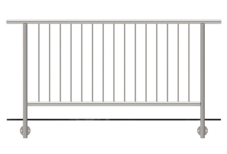 Vertical railing BR AISI304, D42,4/d12vertical/H10