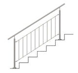 Vertical railing VR AISI304, D42,4/d12vertical/H10