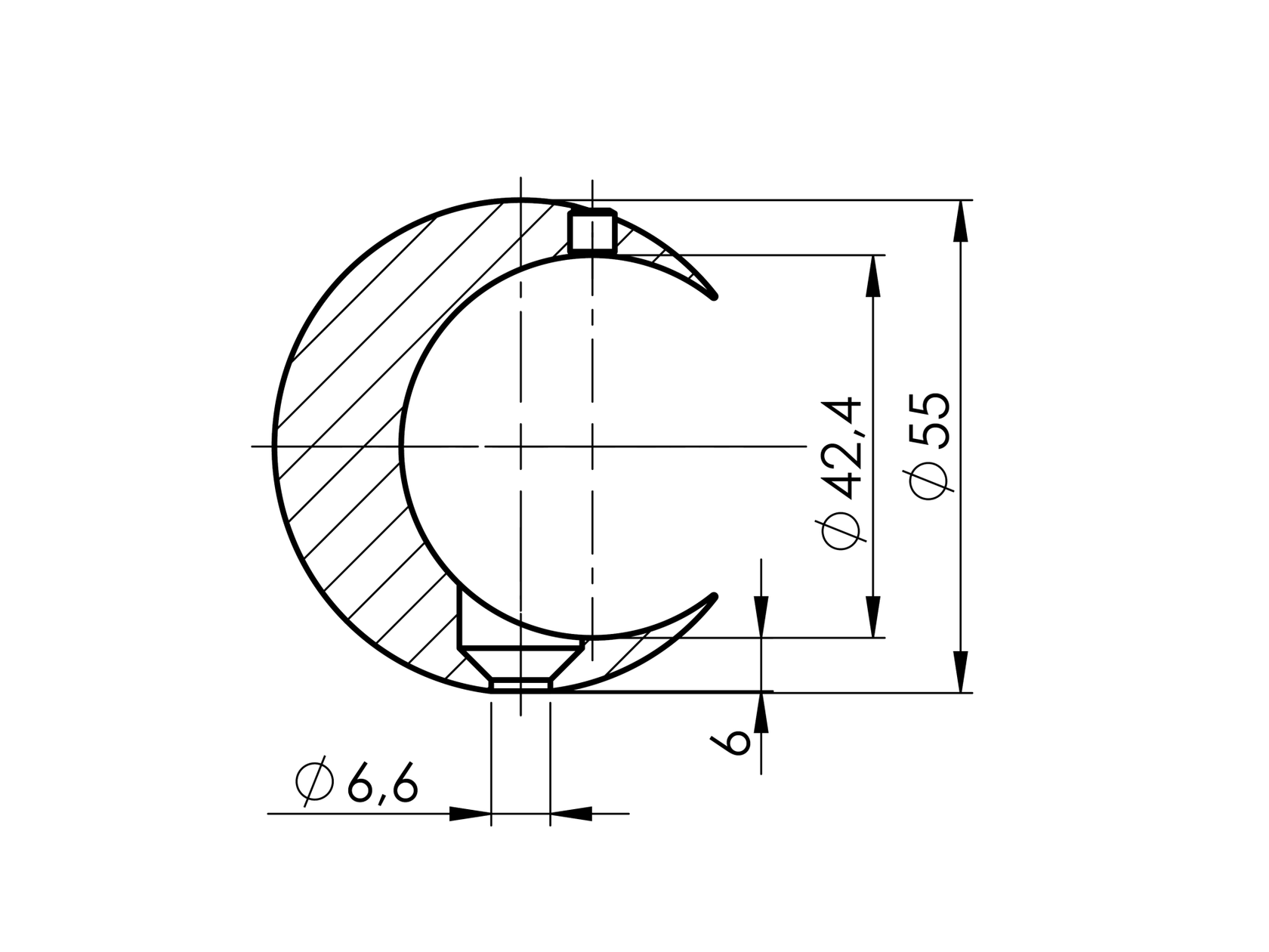Handrail bracket - ring