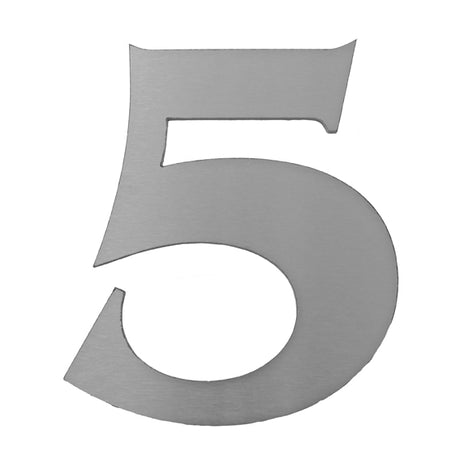 House number "5 "5" 185mm, hr.3mm, AISI 316