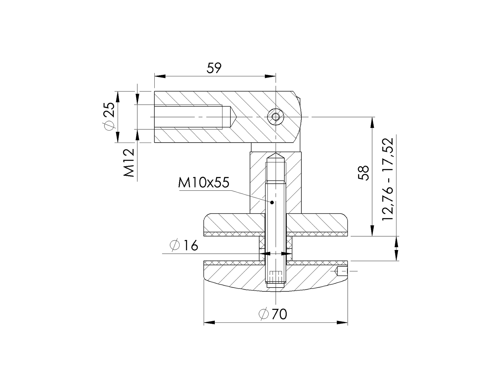 Canopy - glass clamp