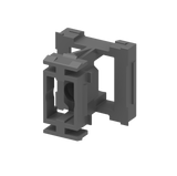 Click-lock connector for façade system with slats, 45 x 25 - 20 - Anthracite RAL 7016, 50pcs