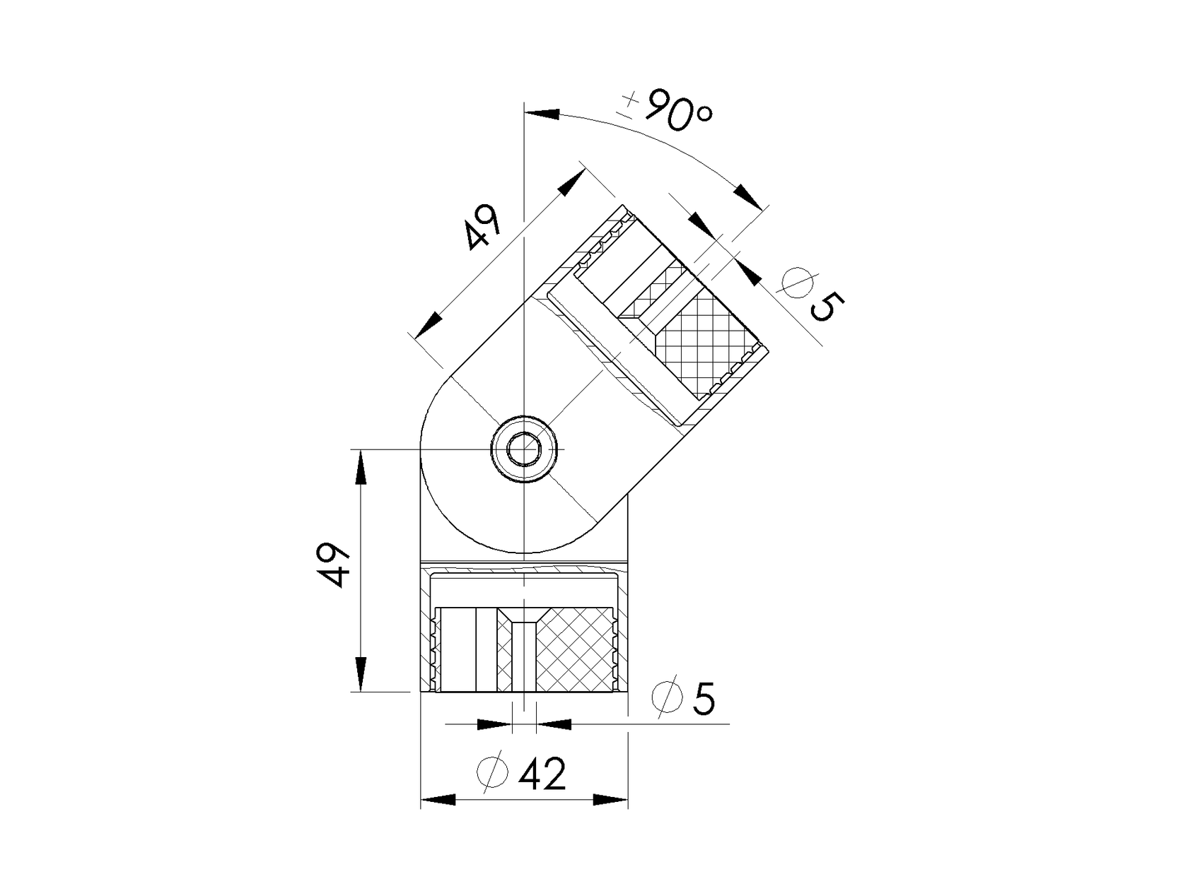 Adjustable flush angle