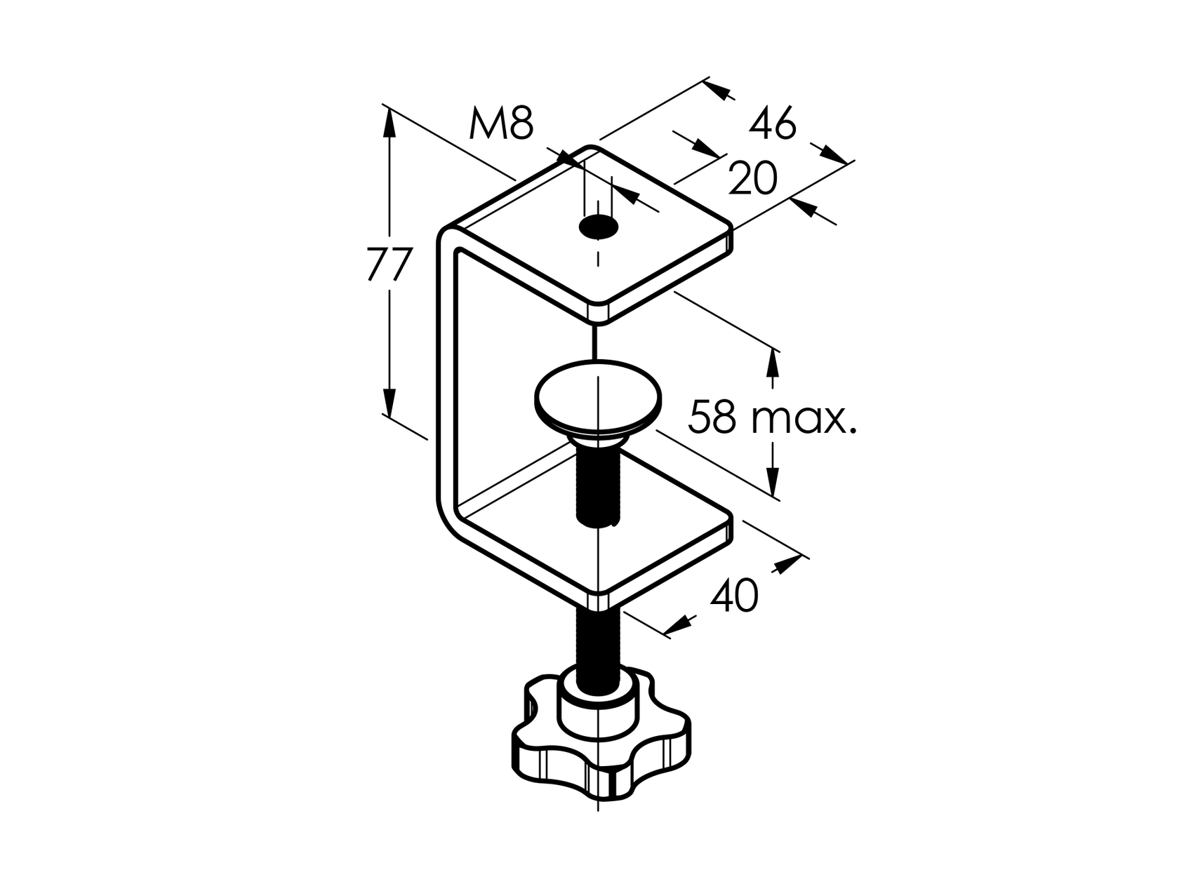 Side anchoring AISI304