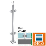 Inox pole, VK-straight AISI304, 40x40x2/4xmodel22/