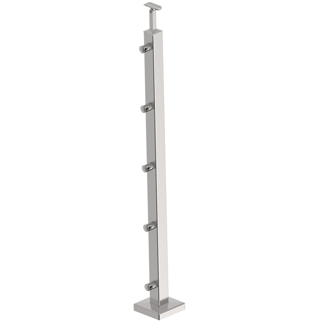 Inox pole, VK-stairs AISI304, 40x40x2/5xd12/H1000m