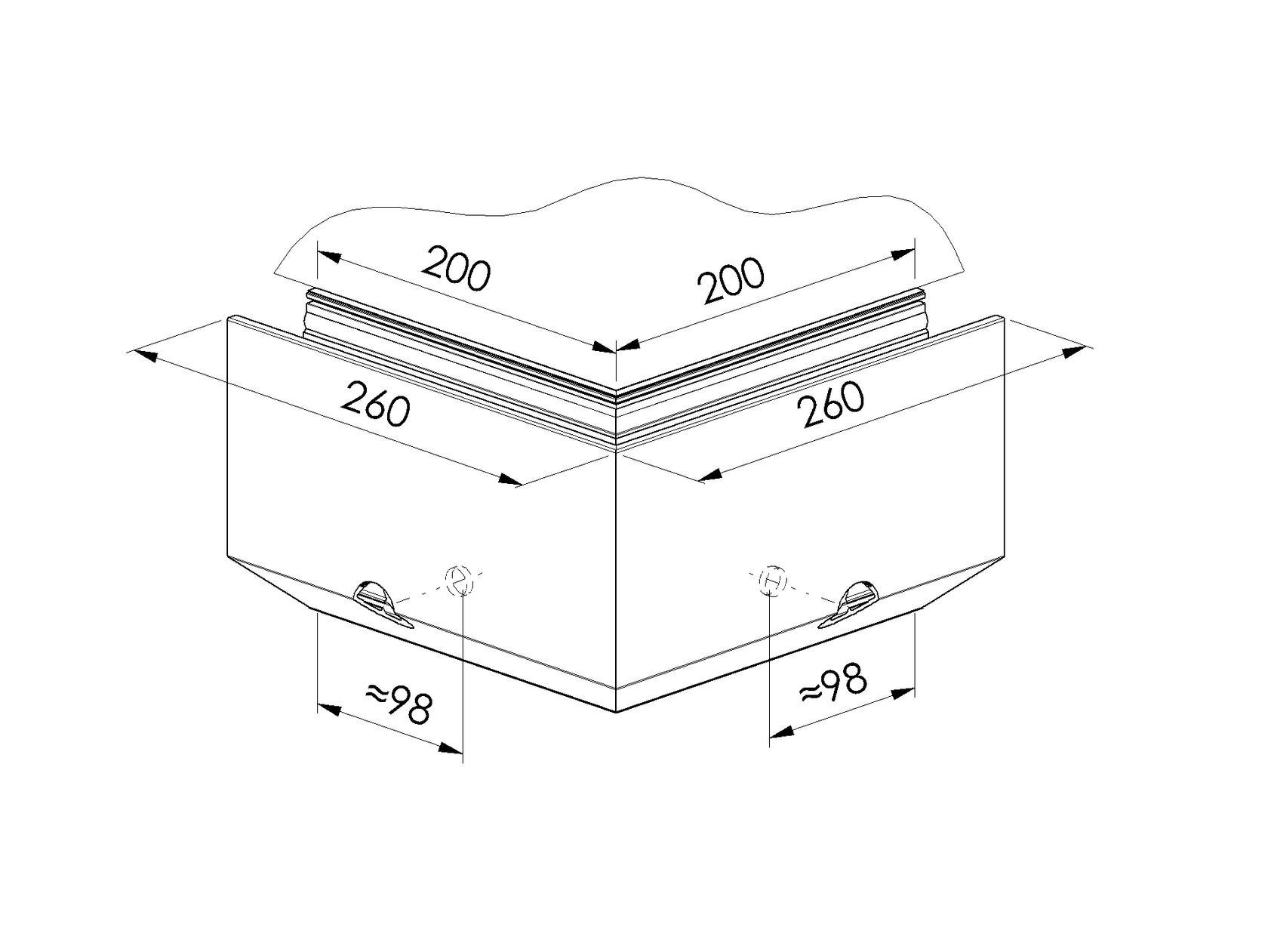 AL profile,  side mount