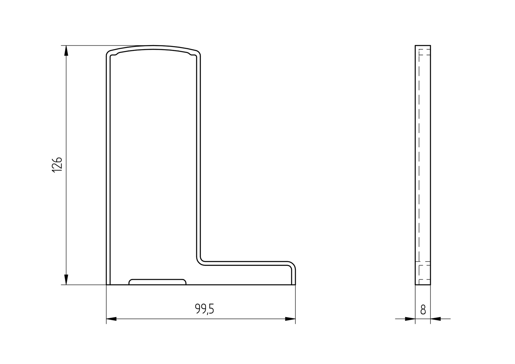 End cap for profile AL/0006-RAL 7016