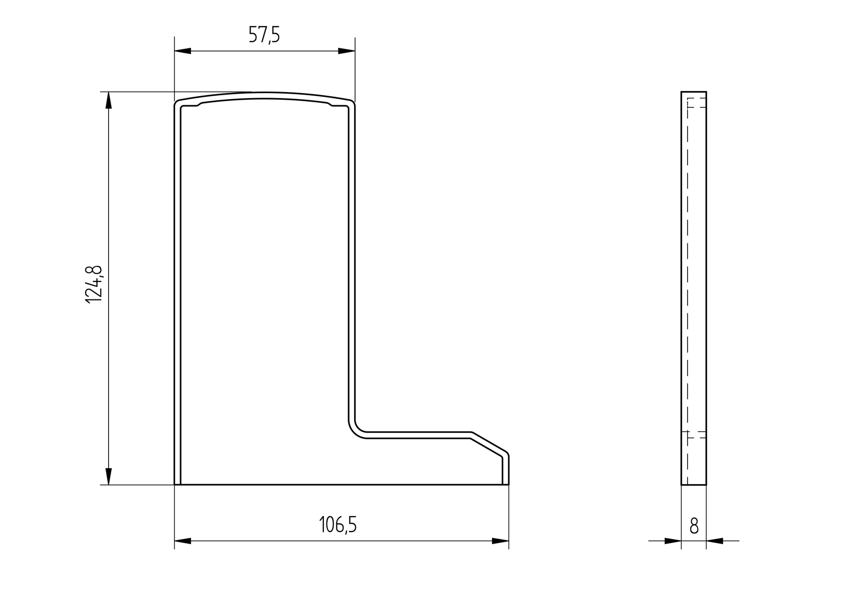 End cap for profile AL/0006-ECO-RAL 9005