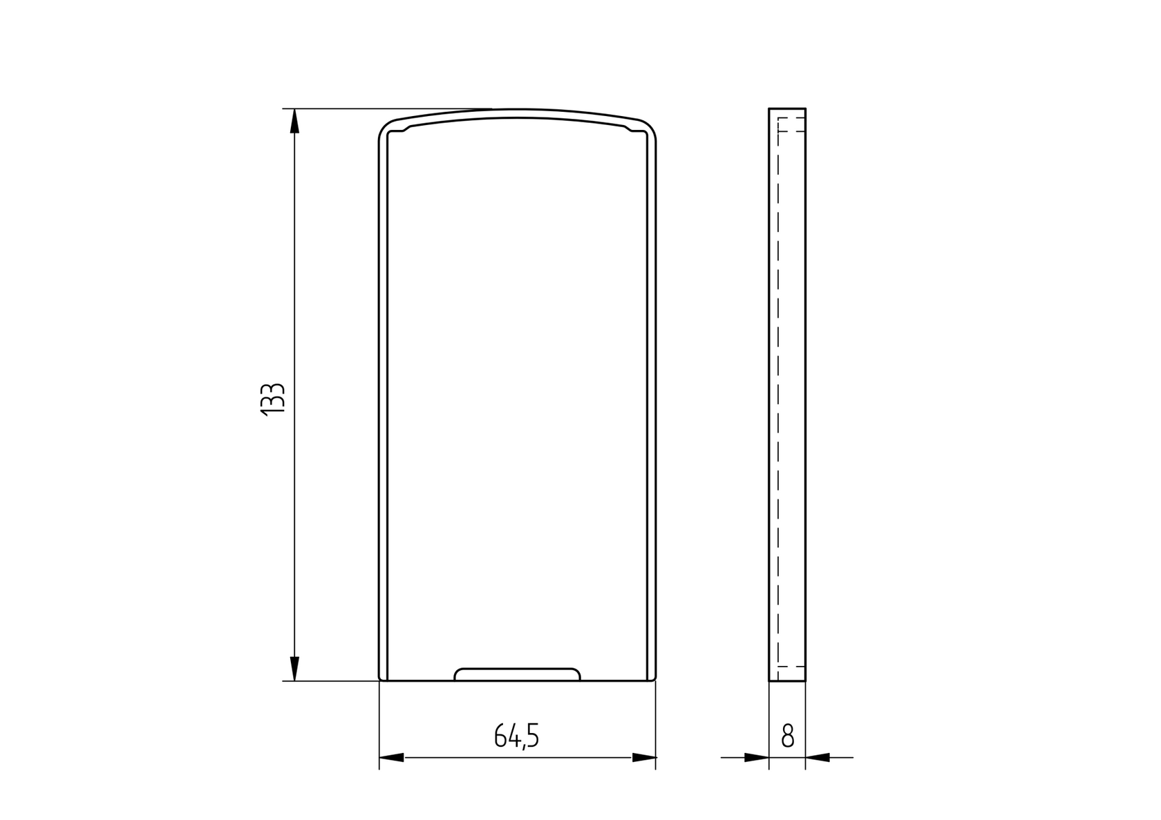 End cap for profiles AL/0008-S-E and AL/0009-S-E