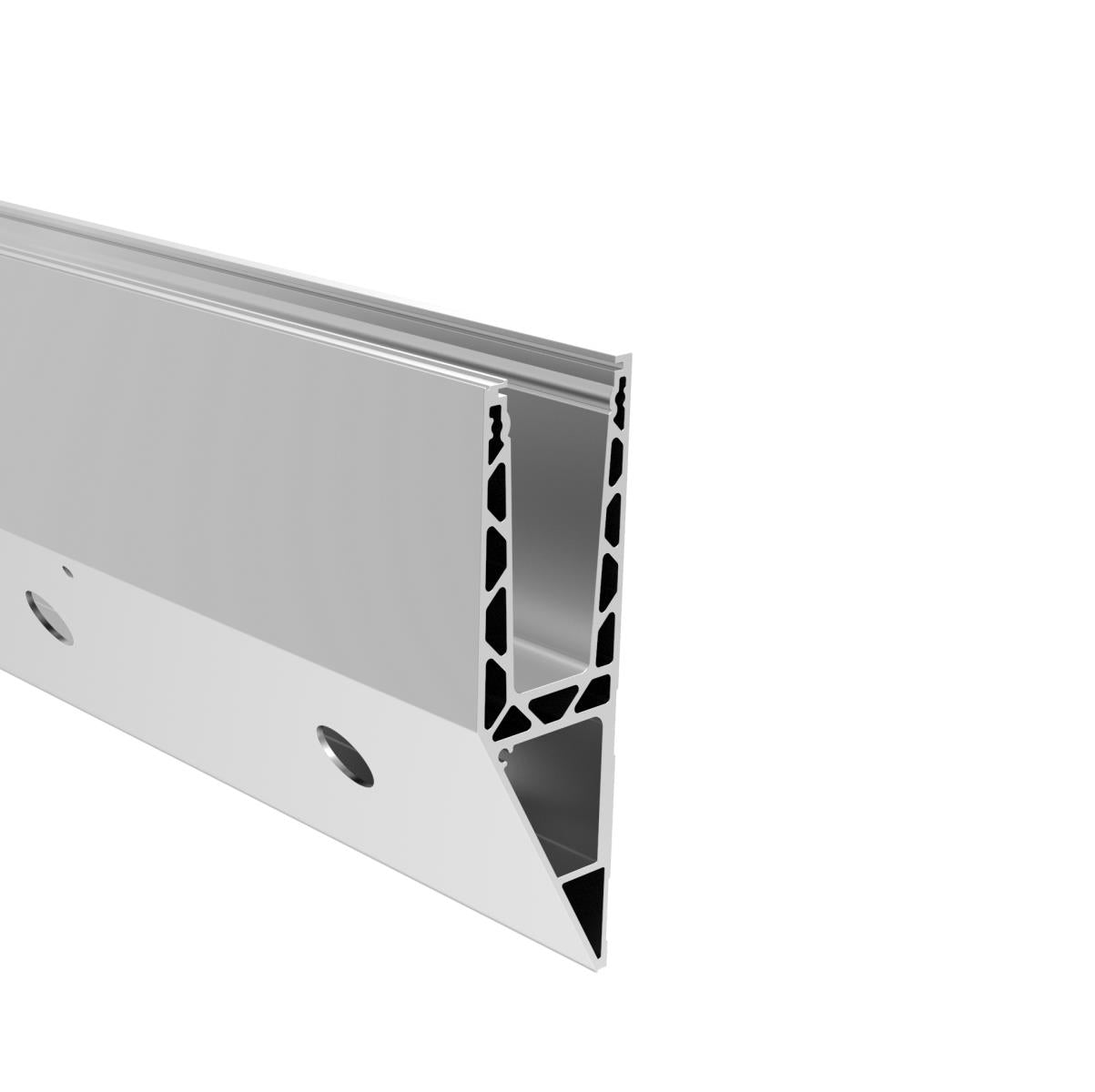 Aluminium profile for glass railing -side mounting