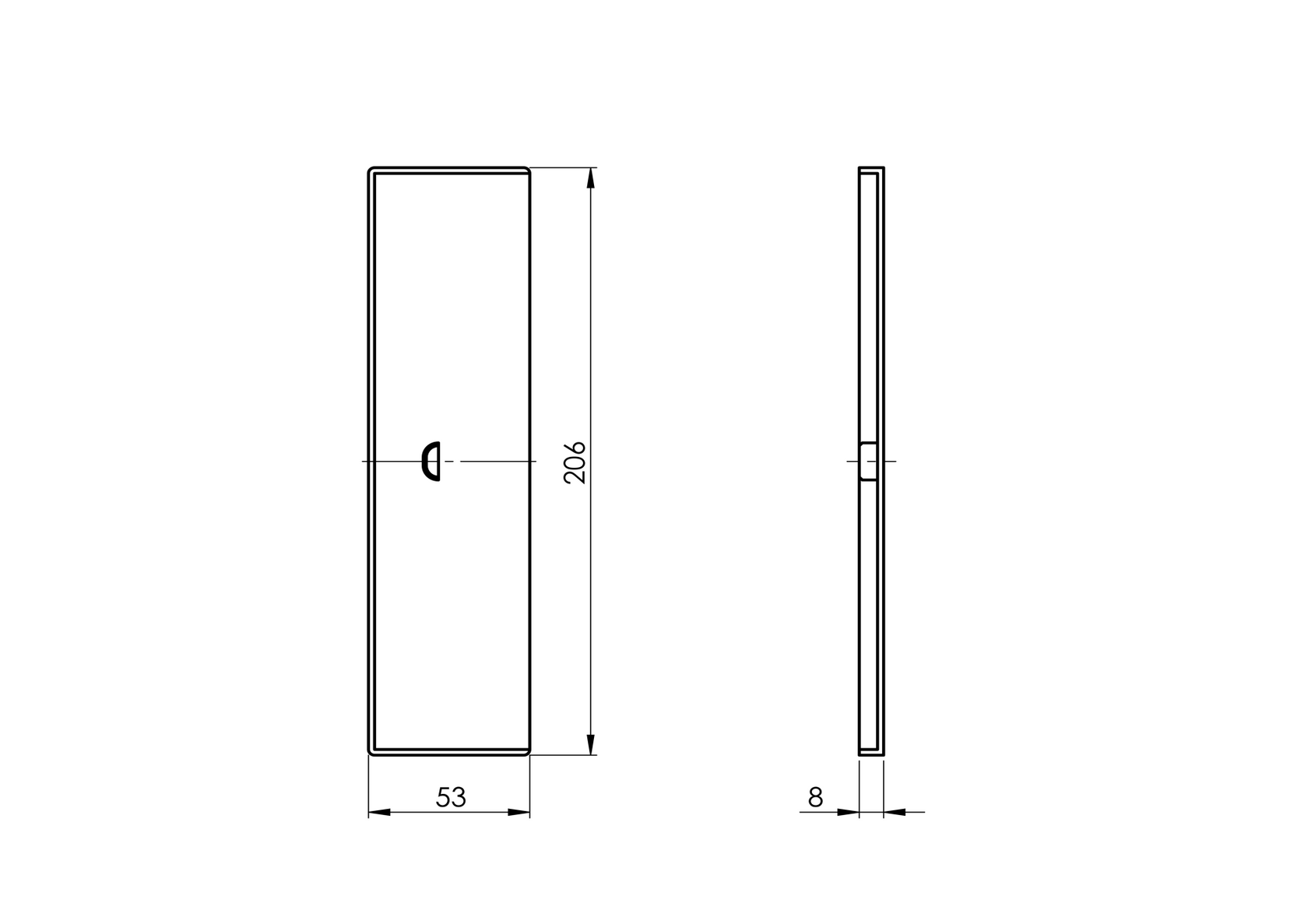 End cap for profile AL/0011-N-EB