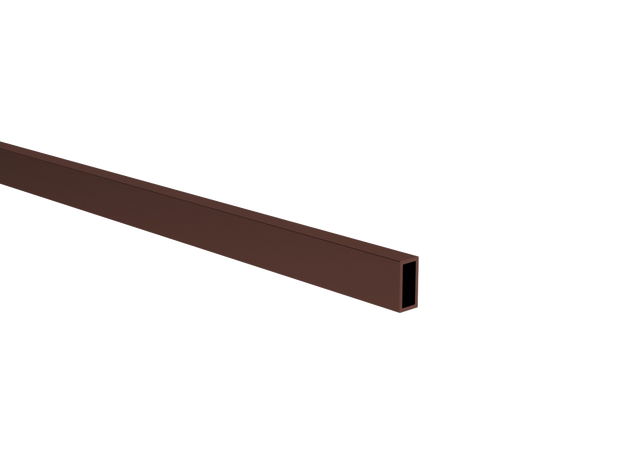 Aluminum slat, 20x10x1,5-6000mm, brown RAL8017