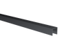 U-shaped aluminium glazing profile 20x20x2mm for 10–12mm glass, black anodised
