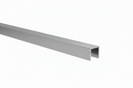 Profilé de vitrage U AL 15 x 15 x 2 mm pour verre de 6 a 8 mm d'épaisseur