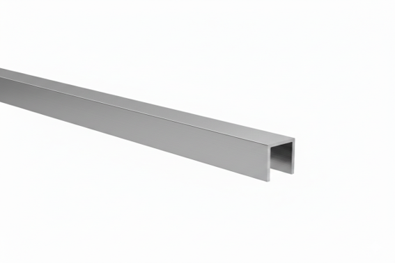 Verglasungsprofil U AL 20x20x2mm für Glass t10-12mm eloxiert