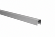 Glazing profile U AL 15x15x2mm for 6–8mm glass with stainless steel finish