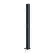 Aluminium Post Set 56×60 - 1m, Top Mounting with Covers, Intermediate - Anthracite RAL 7016