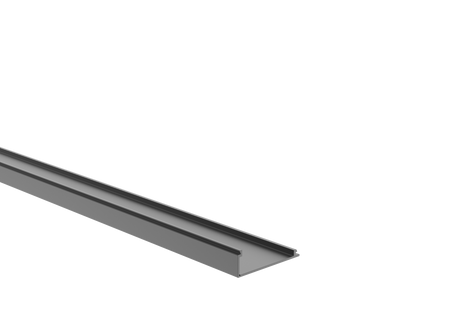 Aluminum fence adapter for tab. fillings 1-8mm - 6000mm cover strip