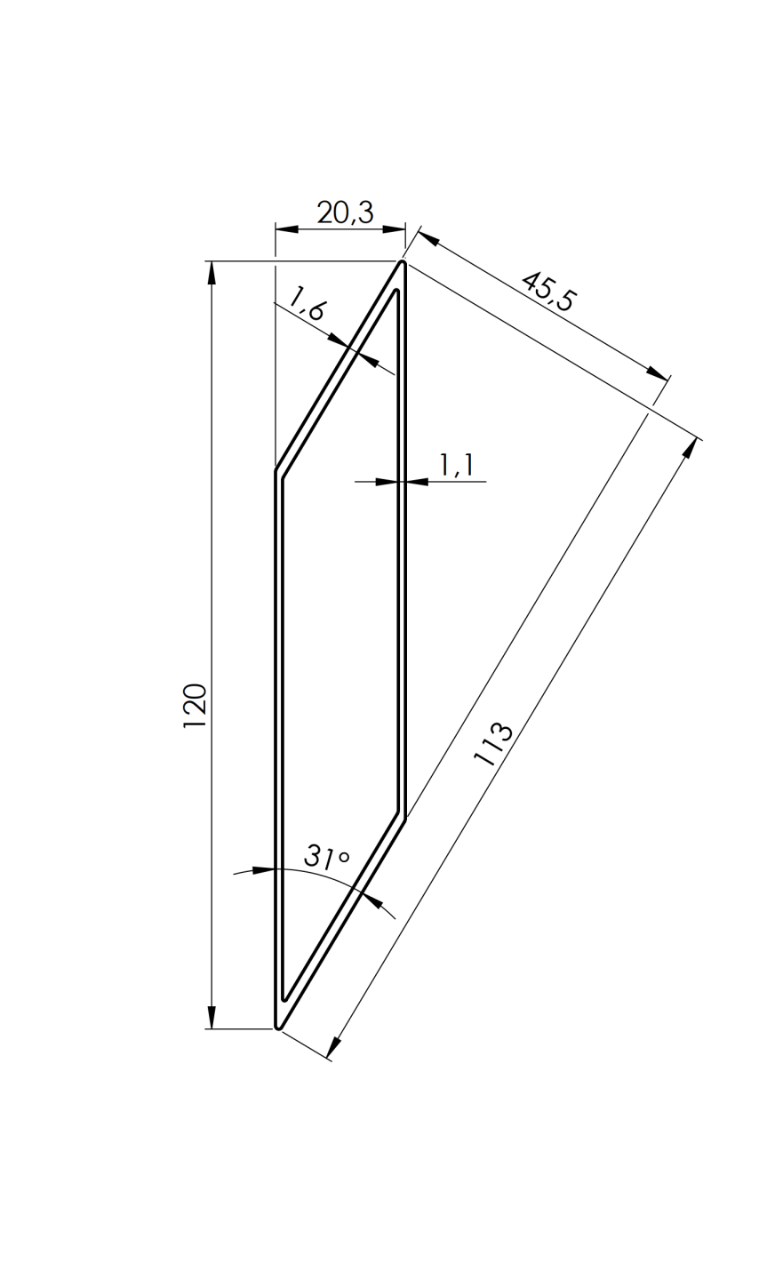 Aluminum fence louver 20x120-6000mm