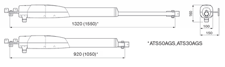 CAME drive for swing gates, 24 V DC