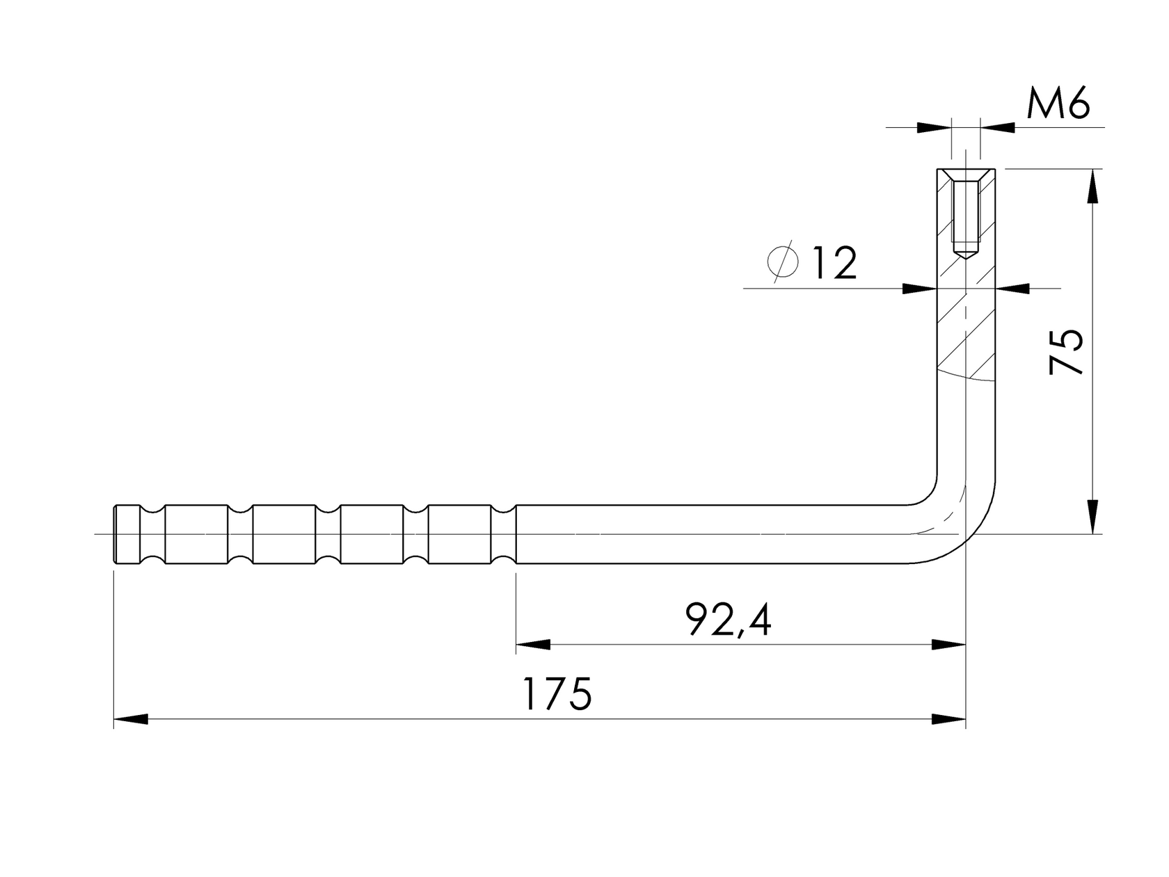 Stainless steel wall-mounted handrail bracket