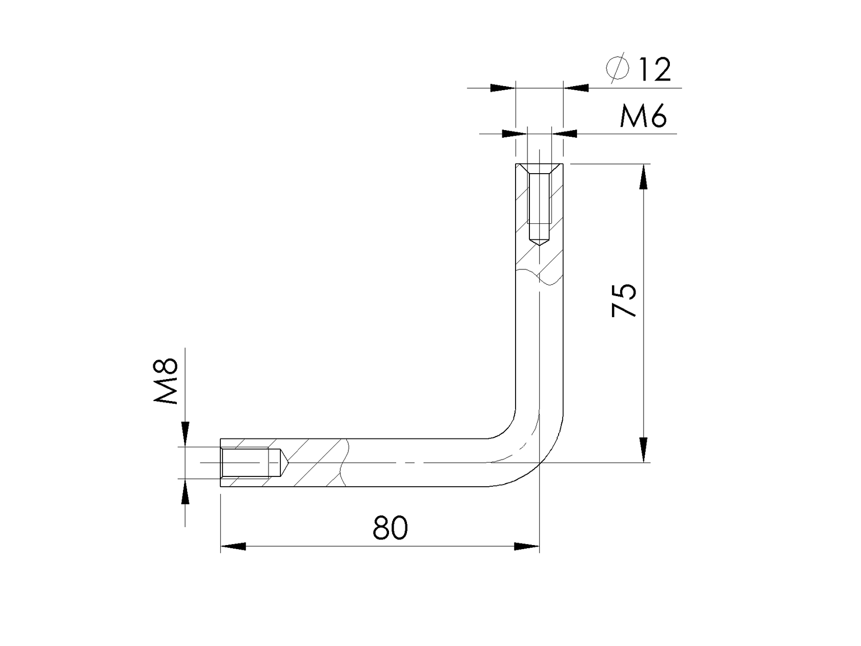 Wall handrail bracket