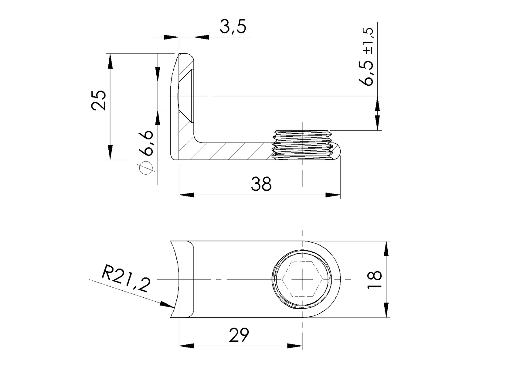 Support against glass falling out