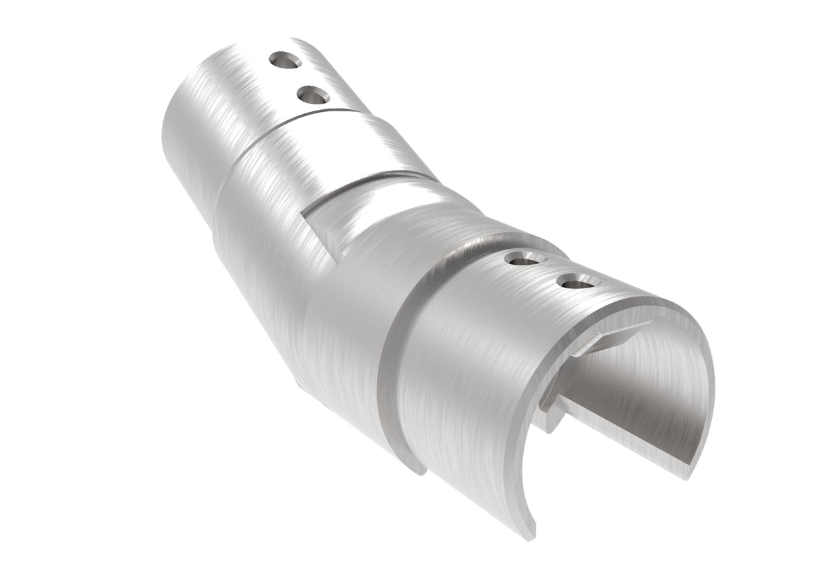 Flush angle for handrail on glass railing AISI316