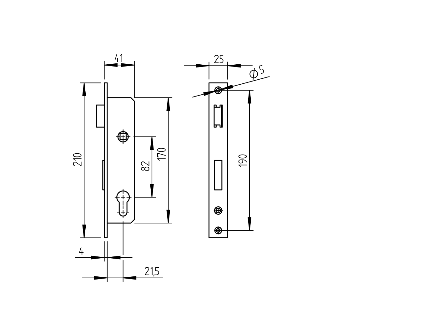 Cylinder lock for JP profile 40x40mm