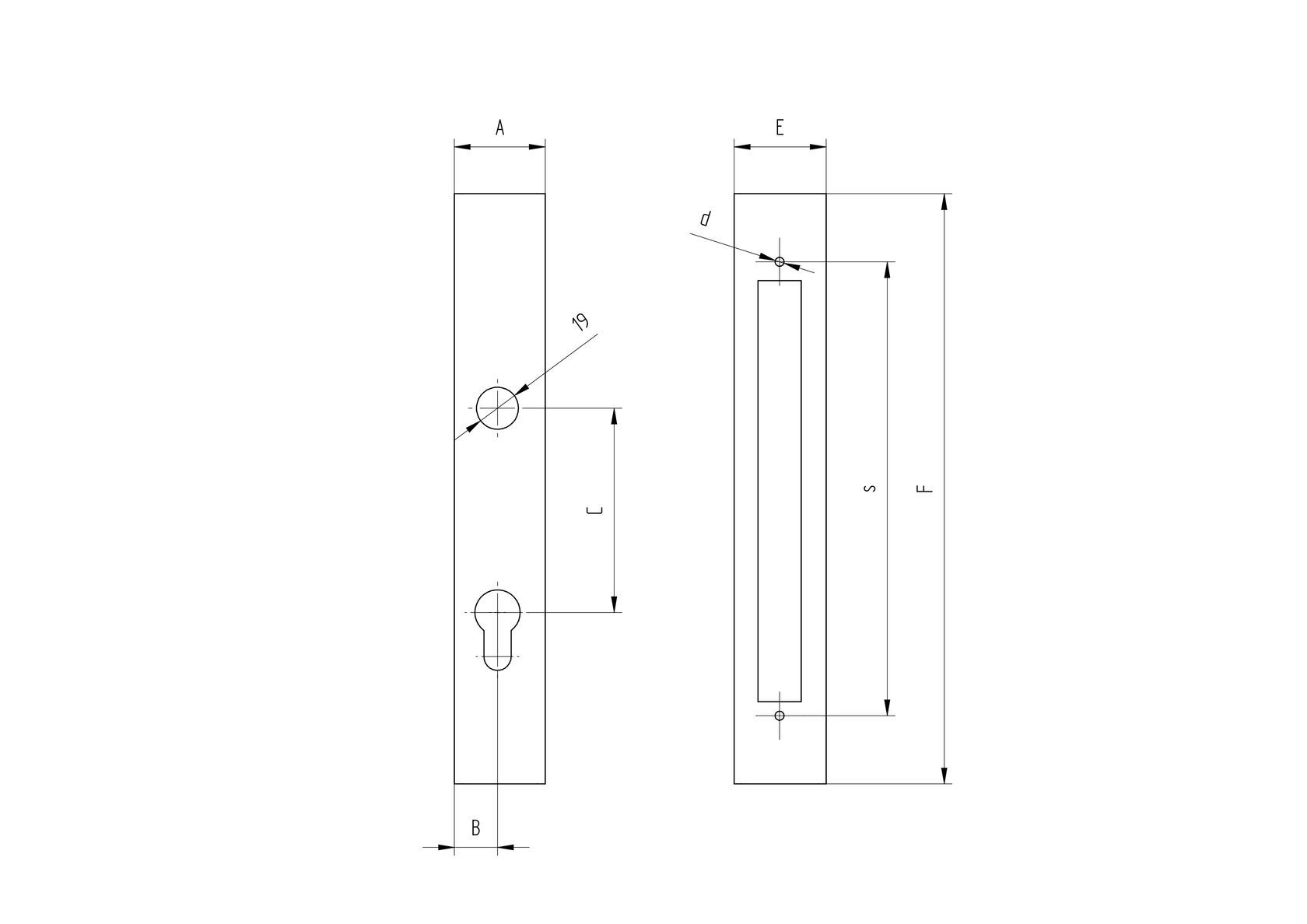 Lock box for lock B1/30-50A, JP80x40