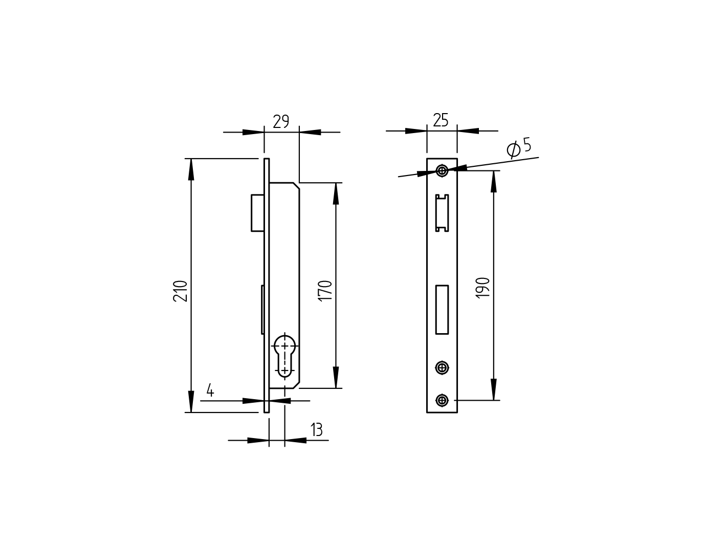 Lock for JP profiles 30x30mm