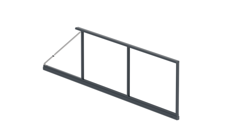 Aluminum Frame for Cantilever Sliding Gate 6 x 2.125 m, Anthracite R7016, with Tensioner - SET