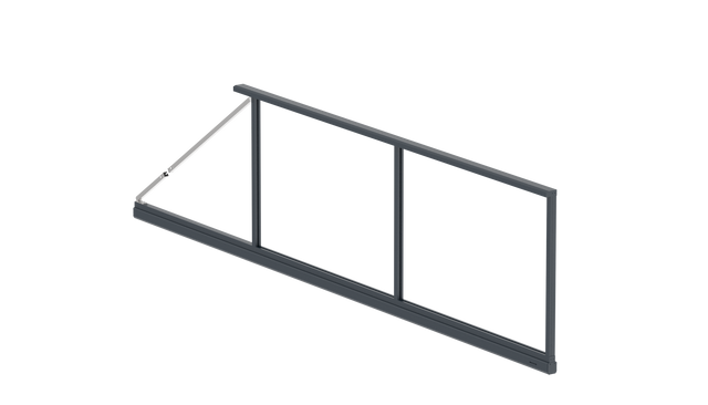 Aluminum Frame for Cantilever Sliding Gate 6 x 2.125 m, Anthracite R7016, with Tensioner - SET