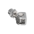 Adjustable hinge with forgeable nut Zn, M20