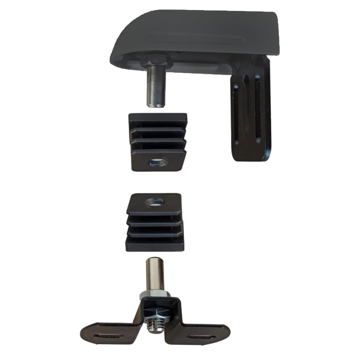 Adjustable hinge with anchoring flange