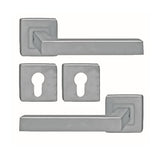 Door handle with plate, pair AISI 304, K320