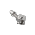 Adjustable hinge for weld connection M12, AISI 304