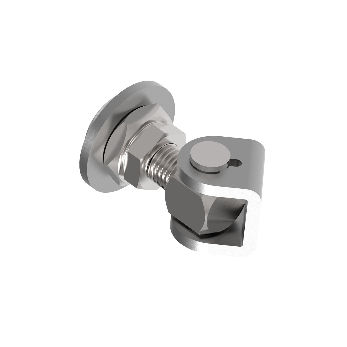 Adjustable hinge with rotary plate M20, AISI 304